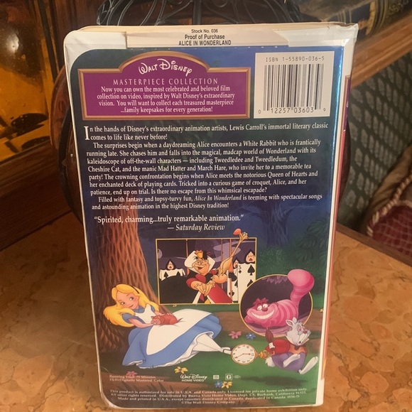 Disney's Alice in Wonderland VHS - Picture 5 of 7